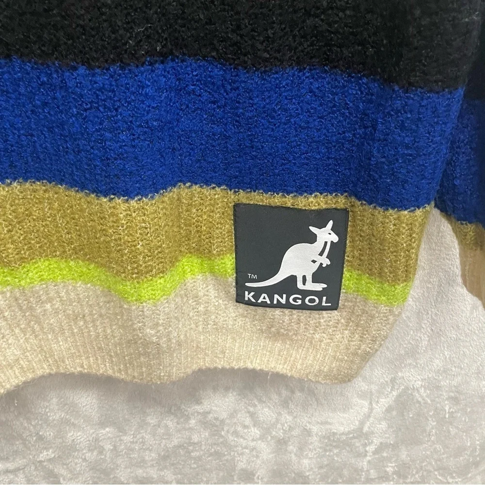 Kangol X H&M sweater collab women’s size XS oversized neon colorblock